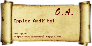 Oppitz Amábel névjegykártya