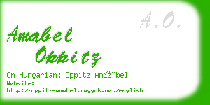 amabel oppitz business card